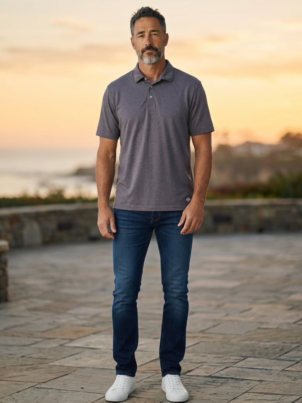Zelos Heather Gray Polo Shirt Size XL